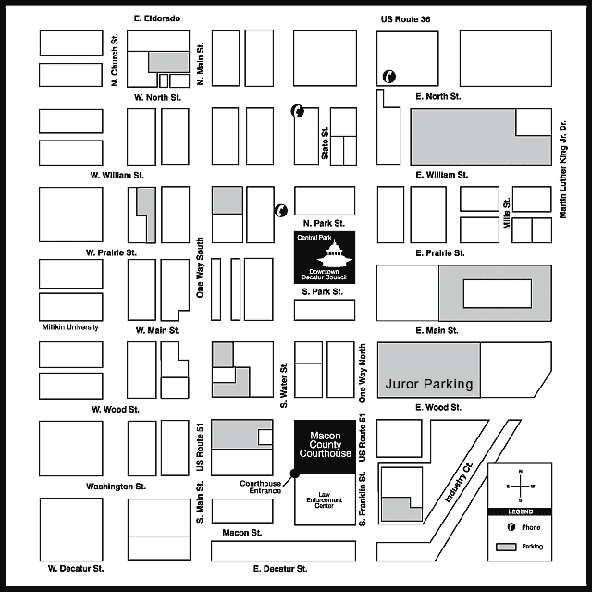 Courthouse Map and Parking diagram